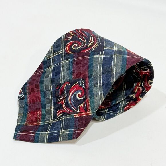 Alta Moda Montebello 100% Silk Men's Necktie Made in Italy Multicolor - Picture 8 of 15